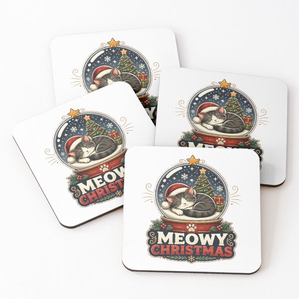 Item preview, Meowy Christmas Cat Snow Globe Holiday Design designed and sold by KristenosNehk.