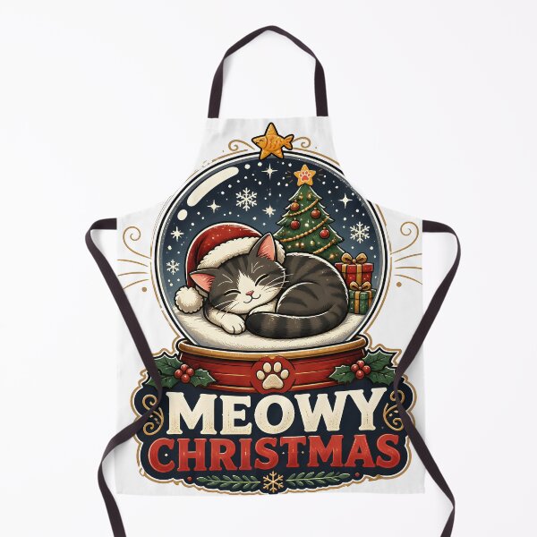 Item preview, Meowy Christmas Cat Snow Globe Holiday Design designed and sold by KristenosNehk.