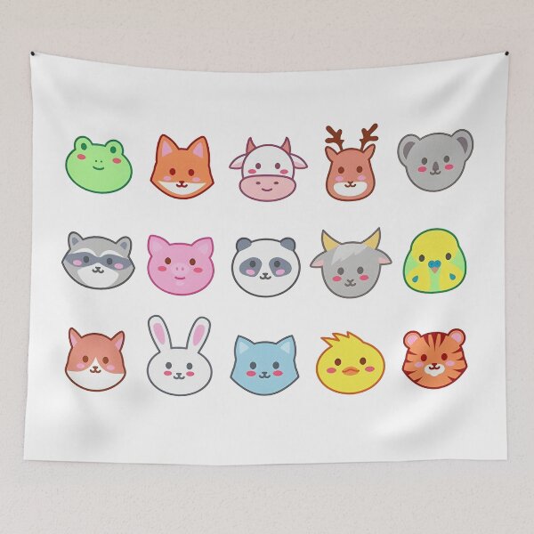 Item preview, Collection of Adorable Kawaii Animal Face designed and sold by ornoldpaleko.