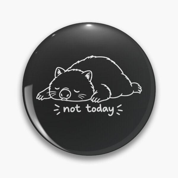 Item preview, Not Today Cute Sleeping Wombat Funny Lazy Australian Animal Minimalist designed and sold by Yellowriversss.