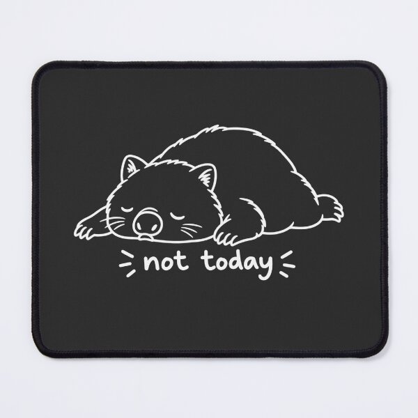 Item preview, Not Today Cute Sleeping Wombat Funny Lazy Australian Animal Minimalist designed and sold by Yellowriversss.
