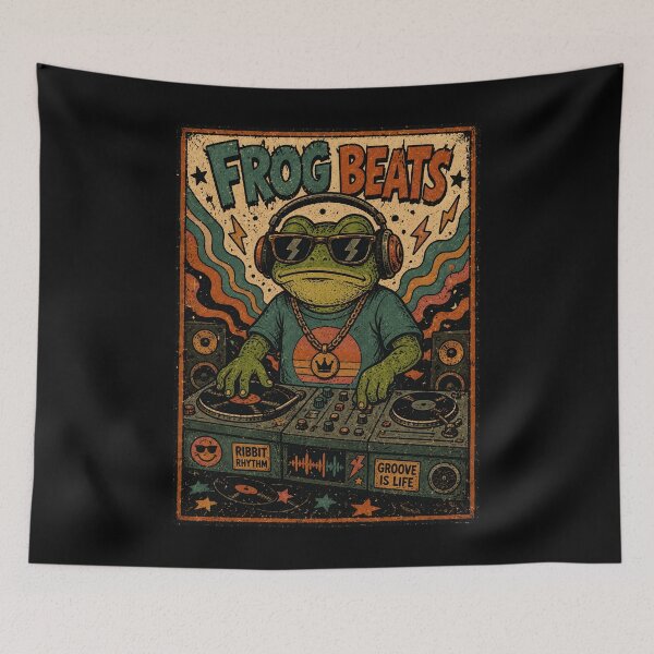 Item preview, DJ Frog Beats Music Producer designed and sold by tristann-studio.