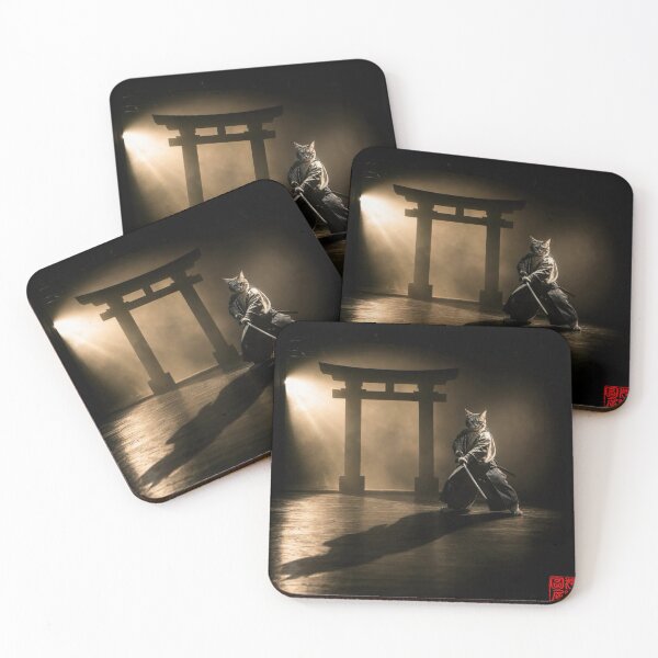 Item preview, Samurai Cat at the Shrine Gate designed and sold by Komatoya.