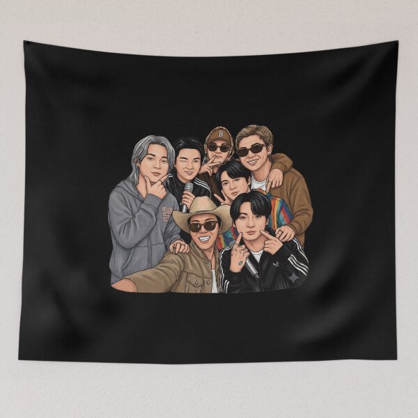Item preview, Kpop Group Cartoon Selfie designed and sold by ickDaniele198.