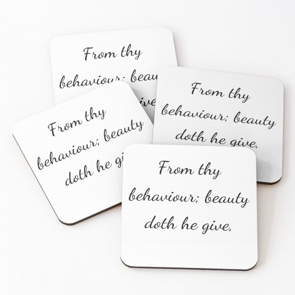 Item preview, “From thy behaviour; beauty doth he give,” - handwriting black designed and sold by ariksworld.
