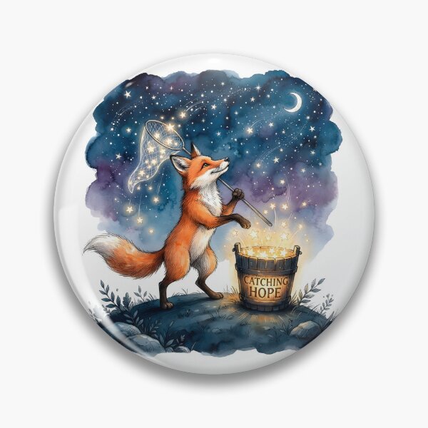 Item preview, Catching Hope – Whimsical Star-Catching Fox designed and sold by SoulPT.