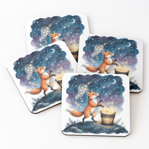 Item preview, Catching Hope – Whimsical Star-Catching Fox designed and sold by SoulPT.