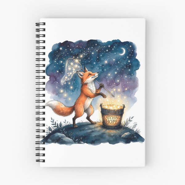 Item preview, Catching Hope – Whimsical Star-Catching Fox designed and sold by SoulPT.