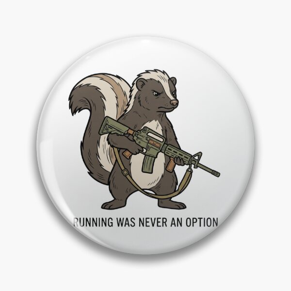 Item preview, Tactical Skunk Running Was Never An Option Funny Woodland Animal Gun Humor designed and sold by raedattia.