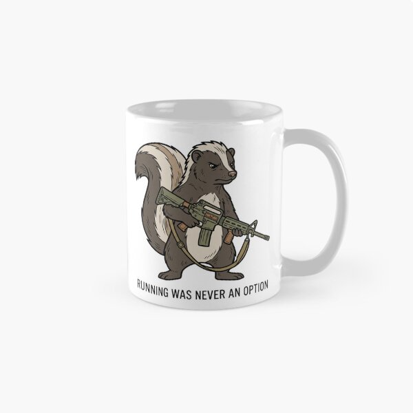 Item preview, Tactical Skunk Running Was Never An Option Funny Woodland Animal Gun Humor designed and sold by raedattia.