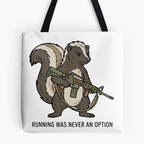 Item preview, Tactical Skunk Running Was Never An Option Funny Woodland Animal Gun Humor designed and sold by raedattia.