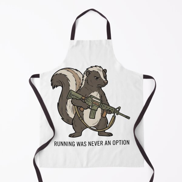 Item preview, Tactical Skunk Running Was Never An Option Funny Woodland Animal Gun Humor designed and sold by raedattia.