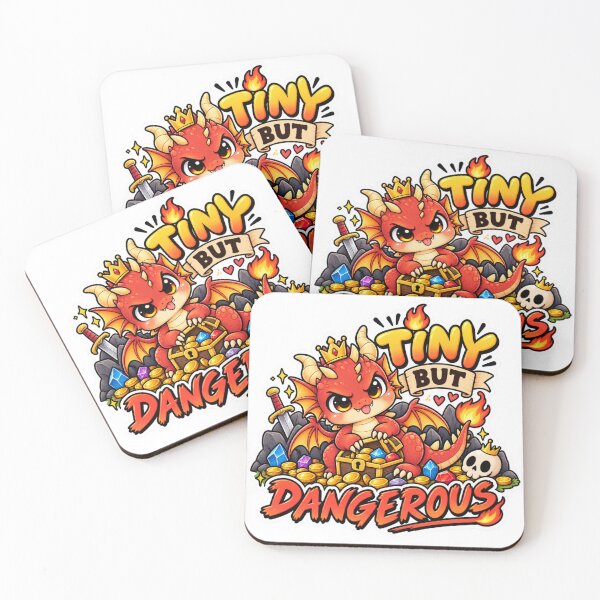 Item preview, Tiny But Dangerous Dragon Sticker – Cute Fierce Baby Dragon Fantasy Design designed and sold by Genzfirevibes.
