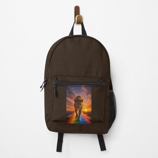 Item preview, Majestic Leopard Walking on a Rainbow at Sunset designed and sold by Vaelia.
