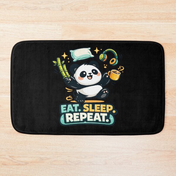 Item preview, Eat Sleep Repeat – Cute Panda & Chill Design designed and sold by ArtisticHeart21.