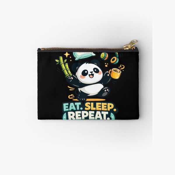Item preview, Eat Sleep Repeat – Cute Panda & Chill Design designed and sold by ArtisticHeart21.