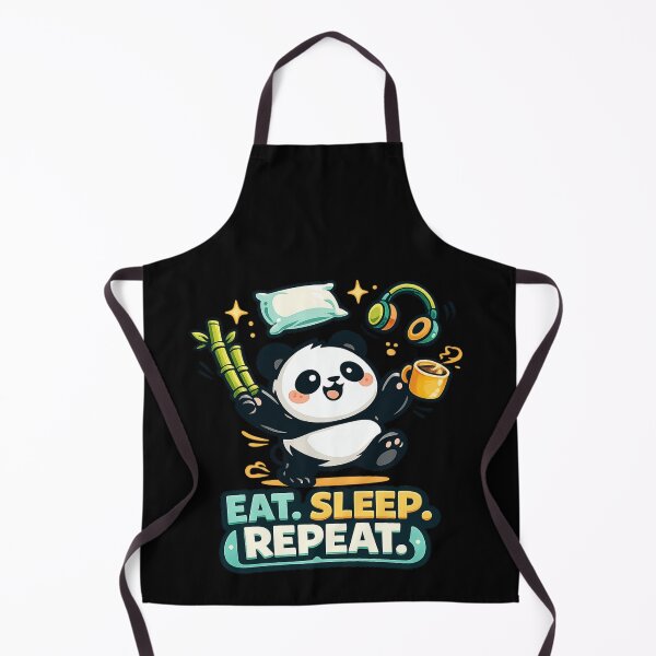 Item preview, Eat Sleep Repeat – Cute Panda & Chill Design designed and sold by ArtisticHeart21.