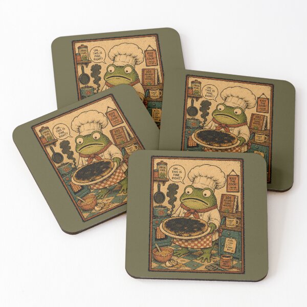 Item preview, Panicked Chef Frog Burnt Food Kitchen designed and sold by tristann-studio.