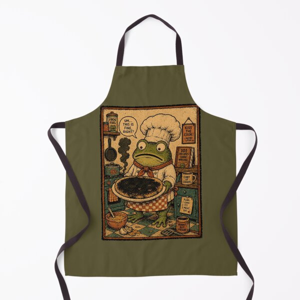 Item preview, Panicked Chef Frog Burnt Food Kitchen designed and sold by tristann-studio.