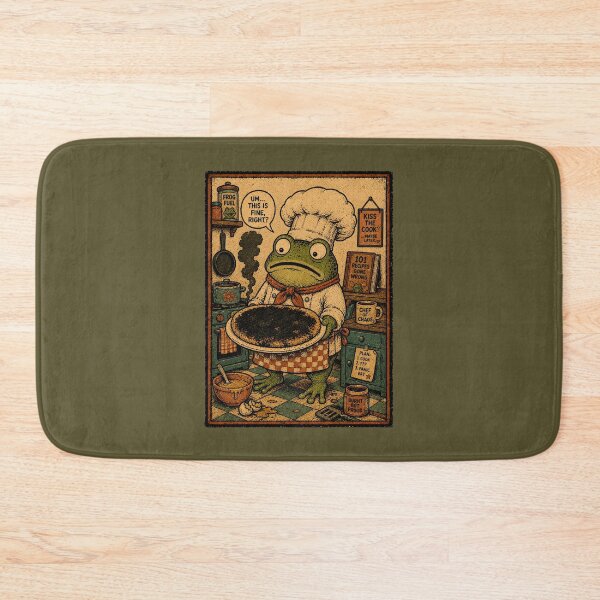 Item preview, Panicked Chef Frog Burnt Food Kitchen designed and sold by tristann-studio.