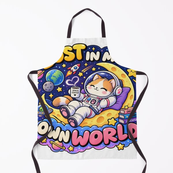 Item preview, Lost in My Own World Space Cat Sticker – Cute Astronaut Cat Galaxy Dreamer Design designed and sold by Genzfirevibes.