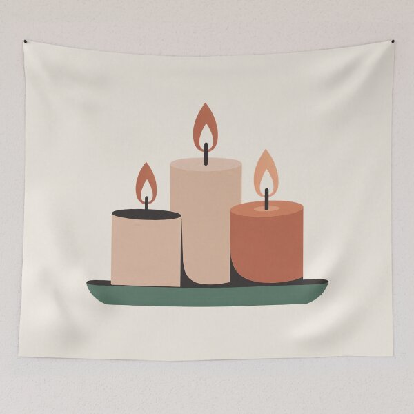Item preview, Cozy Minimal Candle Trio  designed and sold by TrendMorphic.