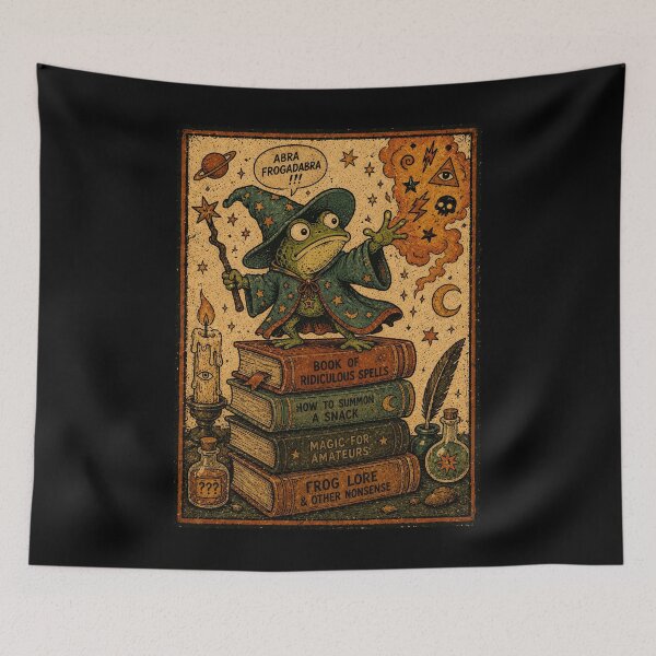 Item preview, Wizard Frog Abra Frogadabra Spellbook designed and sold by tristann-studio.
