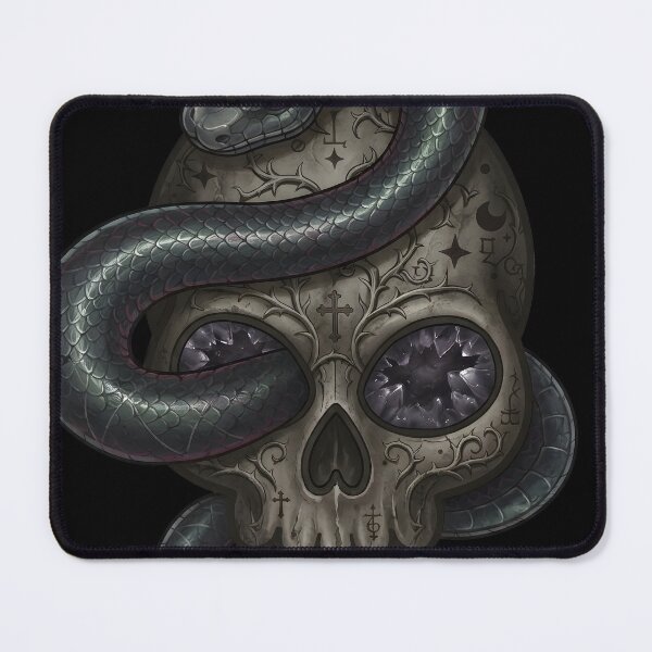 Item preview, Gothic Snake and Crystal Skull Occult Art designed and sold by OH-MY-GOTH.
