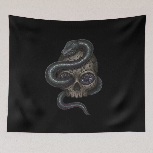 Item preview, Gothic Snake and Crystal Skull Occult Art designed and sold by OH-MY-GOTH.