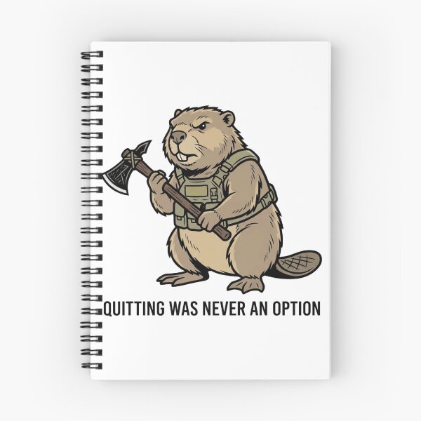 Item preview, Tactical Beaver Quitting Was Never An Option Funny Woodchopper Tomahawk Axe Humor designed and sold by raedattia.