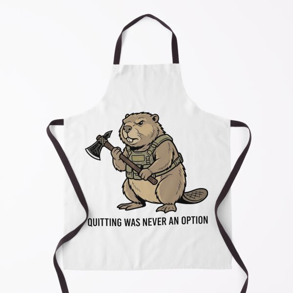 Item preview, Tactical Beaver Quitting Was Never An Option Funny Woodchopper Tomahawk Axe Humor designed and sold by raedattia.