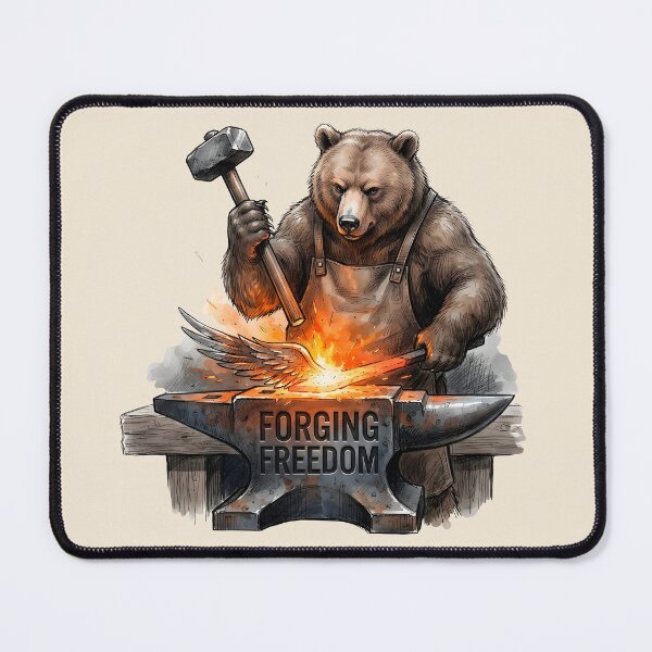 Item preview, Forging Freedom - Blacksmith Bear designed and sold by SoulPT.