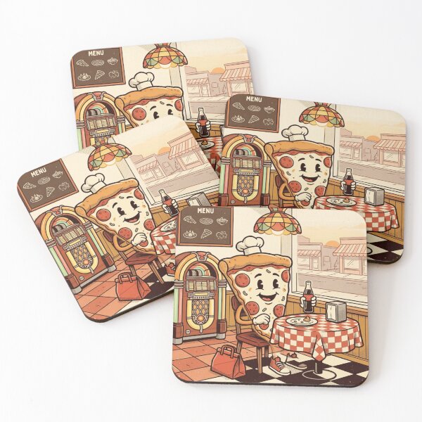 Item preview, Retro Pizza Slice Diner 70s Cartoon Character designed and sold by lovepower.