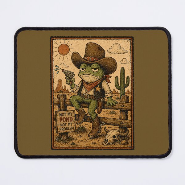 Item preview, Frog Cowboy Not My Pond Not My Problem designed and sold by tristann-studio.
