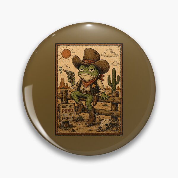Item preview, Frog Cowboy Not My Pond Not My Problem designed and sold by tristann-studio.
