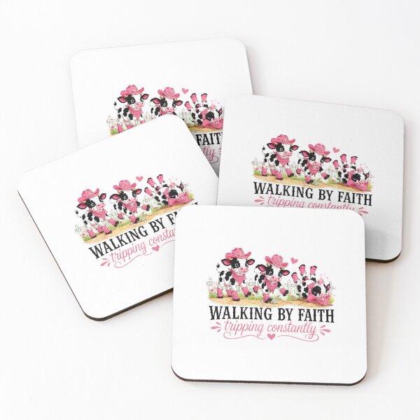 Item preview, Walking By Faith Tripping Constantly Cute Cows Funny designed and sold by PaletteArc.