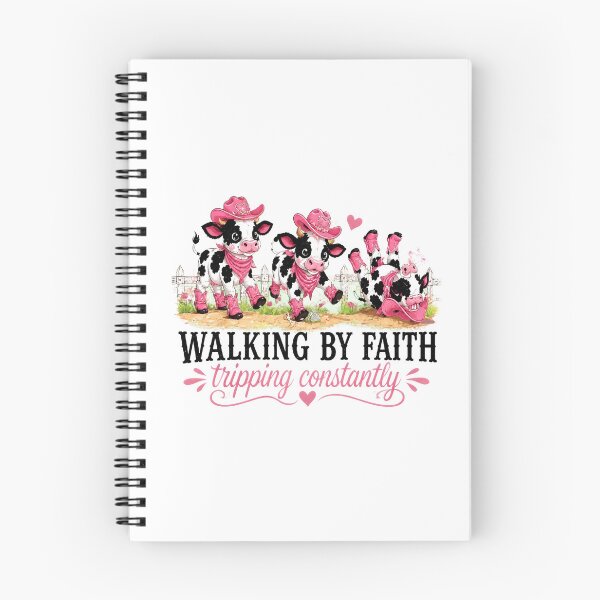 Item preview, Walking By Faith Tripping Constantly Cute Cows Funny designed and sold by PaletteArc.