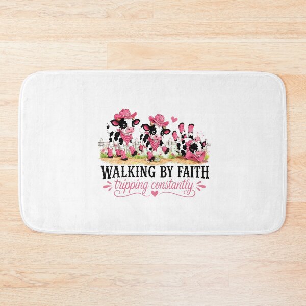 Item preview, Walking By Faith Tripping Constantly Cute Cows Funny designed and sold by PaletteArc.