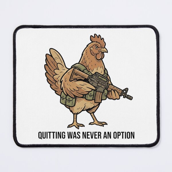 Item preview, Tactical Chicken Quitting Was Never An Option Funny Rooster Farmer Gun Humor designed and sold by raedattia.