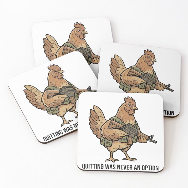 Item preview, Tactical Chicken Quitting Was Never An Option Funny Rooster Farmer Gun Humor designed and sold by raedattia.