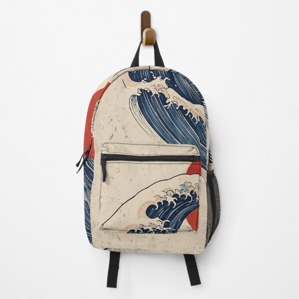 Item preview, Japanese Ukiyo e Ocean Wave Red Sun Vintage Wall Art designed and sold by ihtashaminuk.