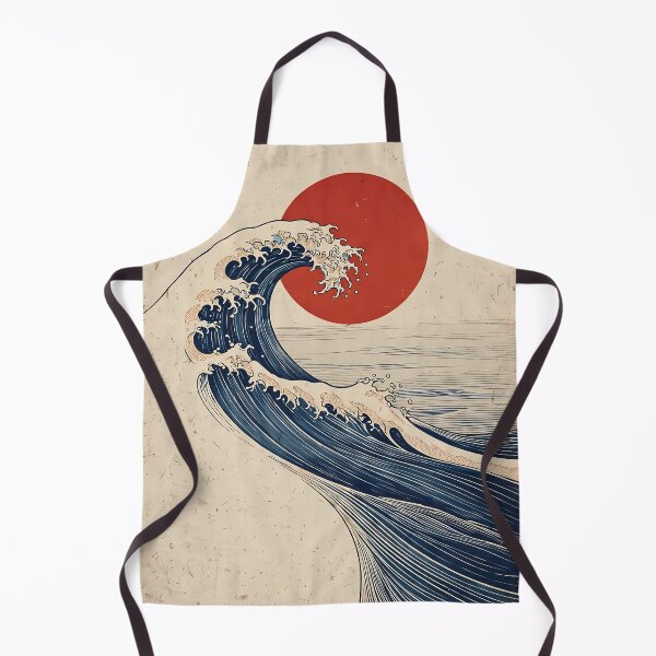 Item preview, Japanese Ukiyo e Ocean Wave Red Sun Vintage Wall Art designed and sold by ihtashaminuk.