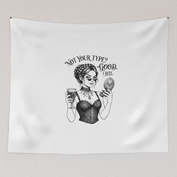Item preview, Not Your Type Good I Bite Vampire Mirror designed and sold by OH-MY-GOTH.