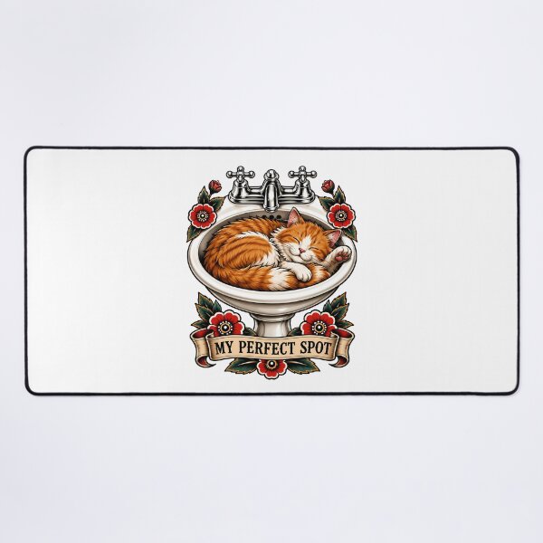 Item preview, Orange Cat Sleeping In Sink Spot designed and sold by Old's Cool Cat Studio.
