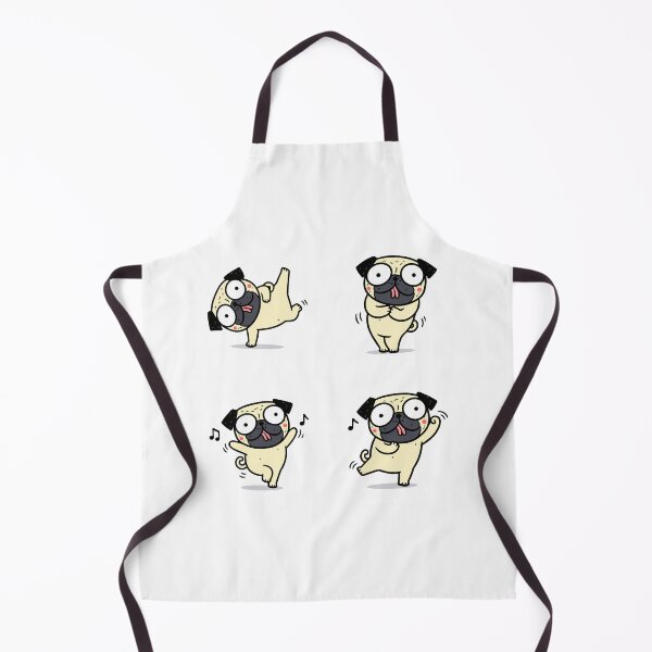Item preview, Funny Dancing Pug – Cute Kawaii Cartoon designed and sold by Moffyuniverse.