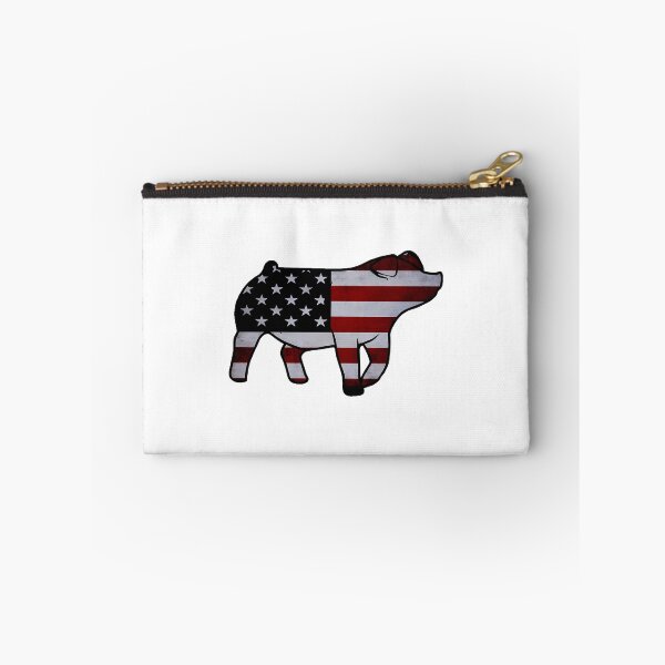 Artikelvorschau, Amerikanische Flagge Schwein Silhouette 1 - Nicht zum Weiterverkauf ohne Genehmigung entworfen und verkauft von jazlee-nwallin.