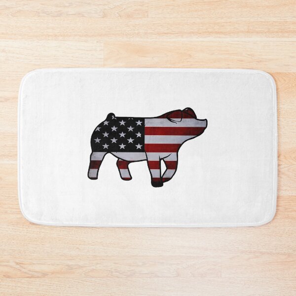 Artikelvorschau, Amerikanische Flagge Schwein Silhouette 1 - Nicht zum Weiterverkauf ohne Genehmigung entworfen und verkauft von jazlee-nwallin.
