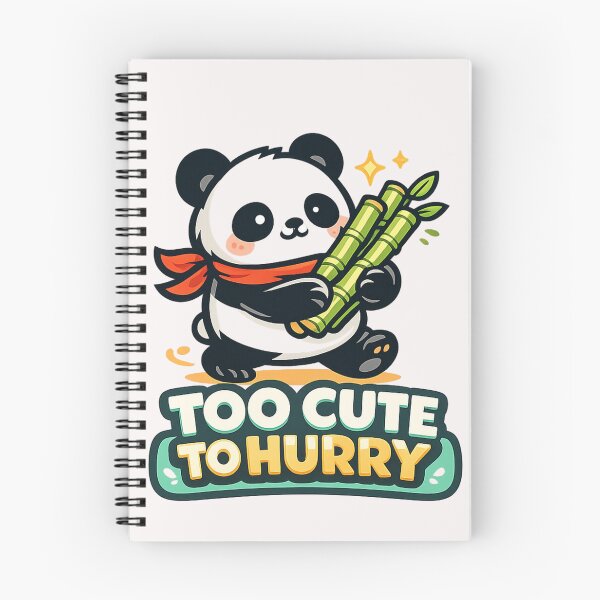 Item preview, Too Cute to Hurry – Relaxed Panda Bamboo Design designed and sold by ArtisticHeart21.