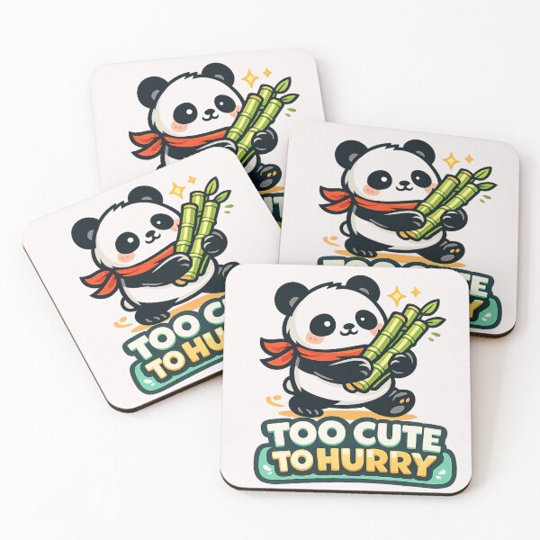 Item preview, Too Cute to Hurry – Relaxed Panda Bamboo Design designed and sold by ArtisticHeart21.