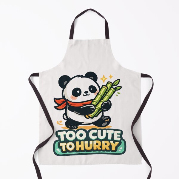 Item preview, Too Cute to Hurry – Relaxed Panda Bamboo Design designed and sold by ArtisticHeart21.